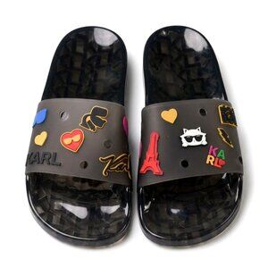 New! Size: 8 Women | Karl Lagerfeld Paris Women's Thea/E24 Pool Slide Sandals